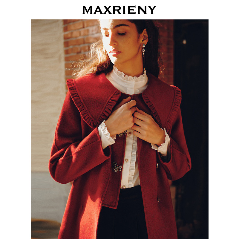 【陈大可专属】MAXRIENY冬热力感毛呢外套大衣毛呢小外套