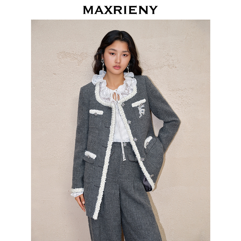 【毛毛专属】MAXRIENY小香外套格雷穿搭冬