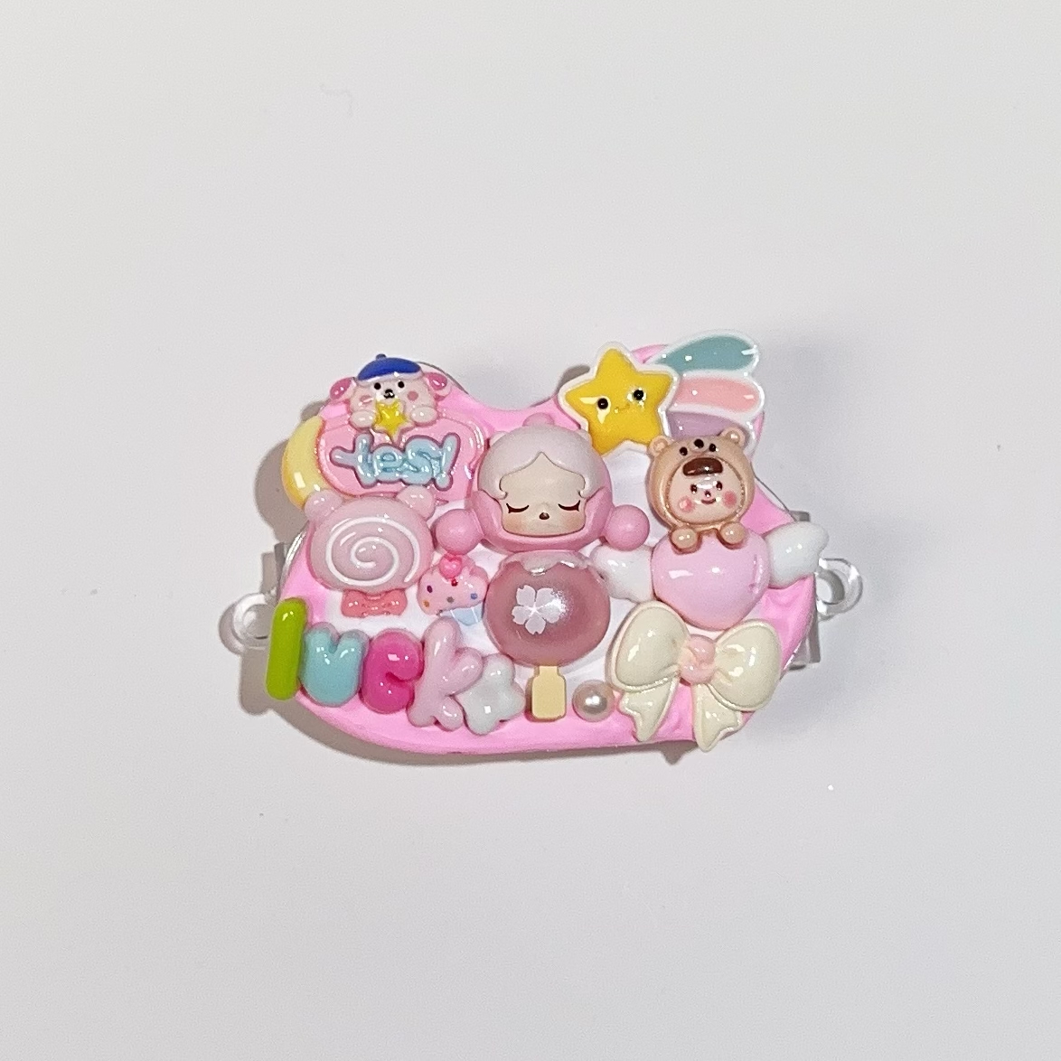 柒柒工艺萌粒背夹手绘链