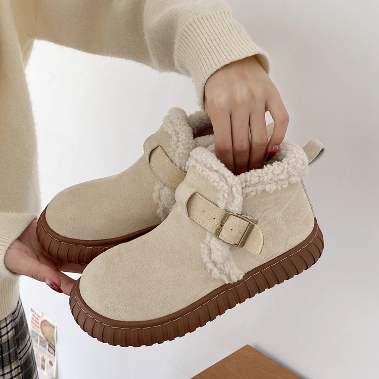 【兜兜专属】冬季棉鞋保暖毛毛雪地靴子女2025年加绒加厚底防滑棉鞋
