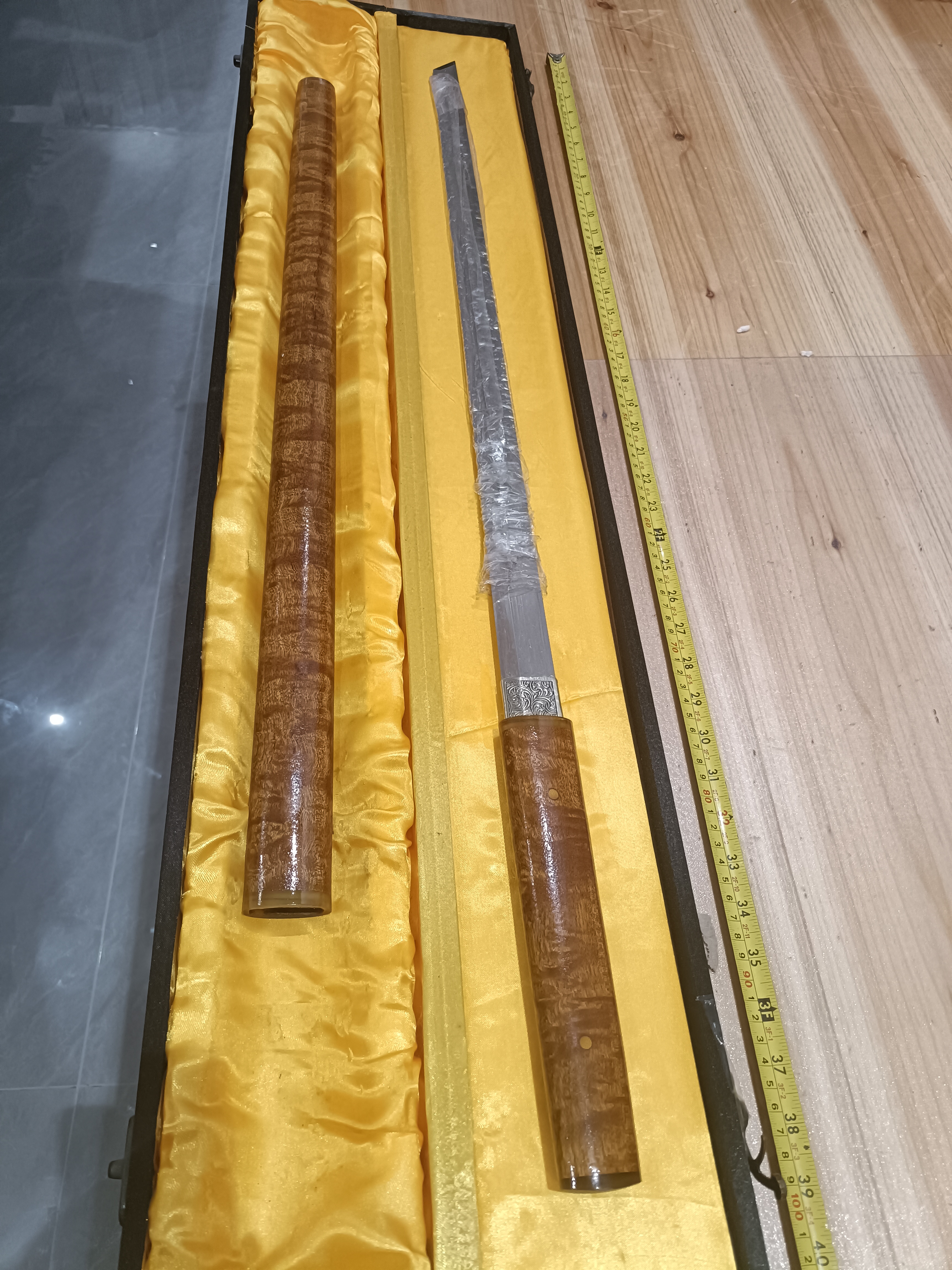 1729纯手工金丝楠木毛铁夹钢烧刃唐横未开刃