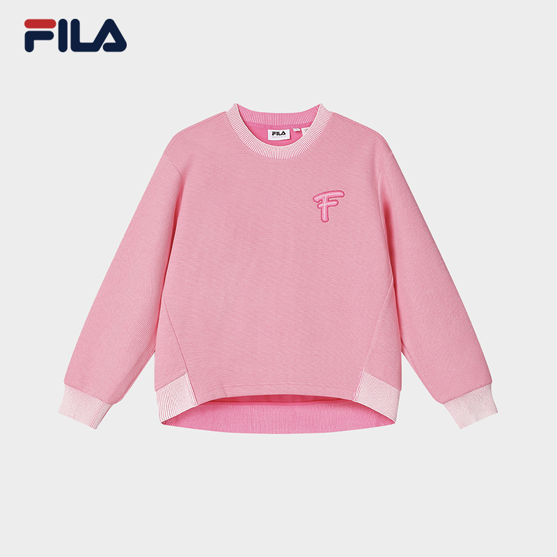 FILA斐乐女装春季【宽松透气圆领卫衣】休闲针织套头衫F51W513216A