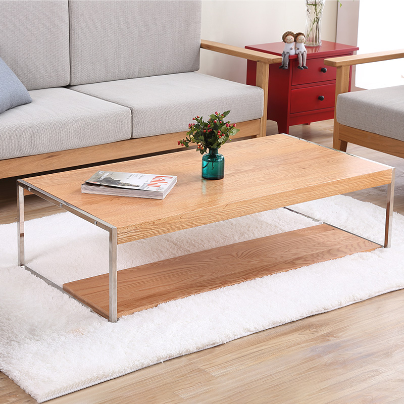 北欧客厅长方形家用茶几现代简约日式储物客厅茶几桌（清仓）