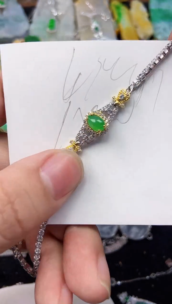 【闪购商品】翡翠颈饰银S925镶嵌1