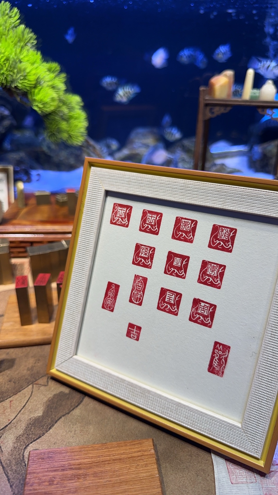 【匠心制作】精品实心黄铜双龙书法篆刻姓氏钮印1.5x1.5