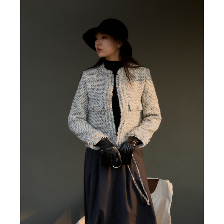 【达人】小香风外套女2023秋冬季新款高级气质短款外搭AD8219029