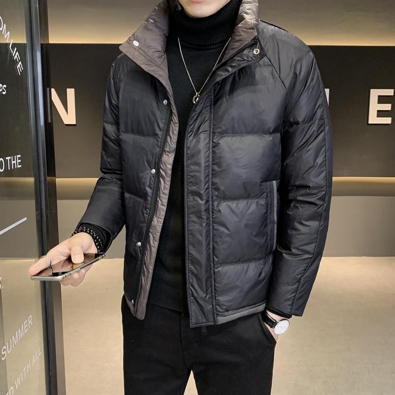 波司豋羽绒服男2022年新款潮牌帅气立领轻薄短款潮流冬装加厚外套