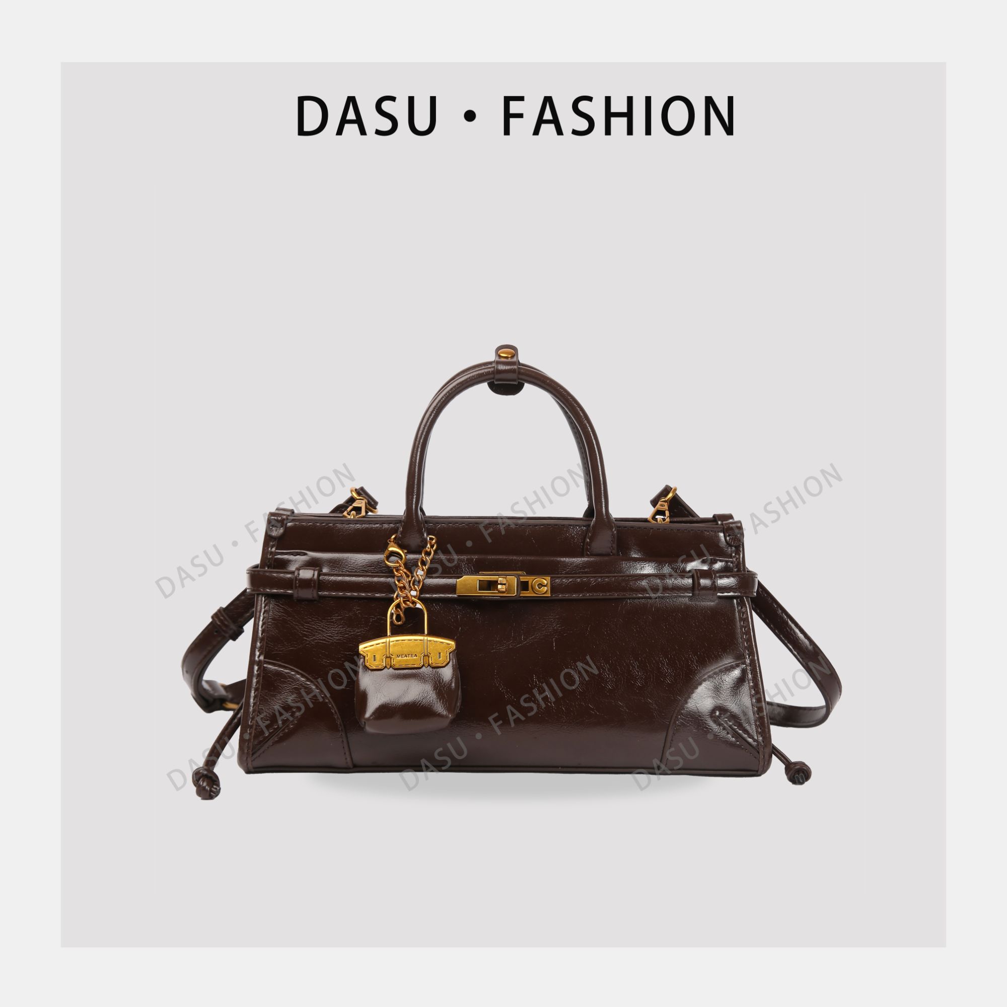 【苏总专属】SKL-G8016-1-咖啡色女士时尚潮流气质腋下包斜挎包