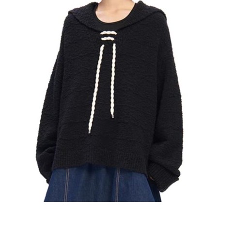  deepmoss设计师品牌23AW新品针织翻领绳结上衣230603PDM019