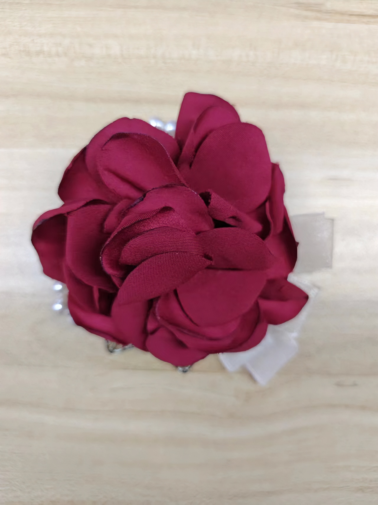 【帛妃娜】高端私人订制头饰手花百搭气质时尚复古红色