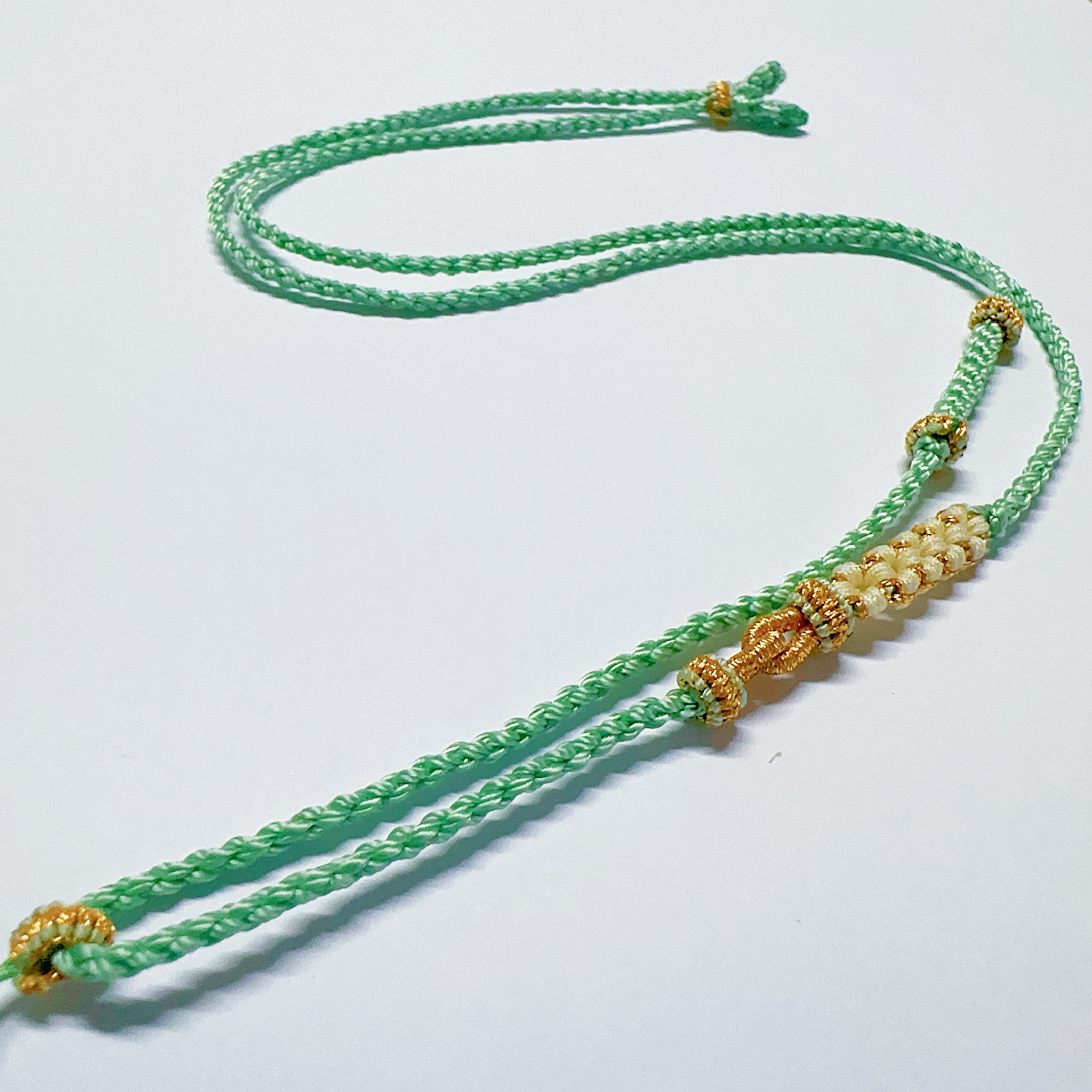 2023小清新桃花朵朵女士挂绳纯手工编织