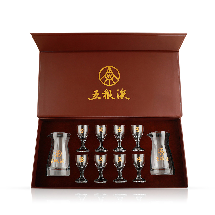 两壶八杯玻璃酒具（无手柄） 礼盒装