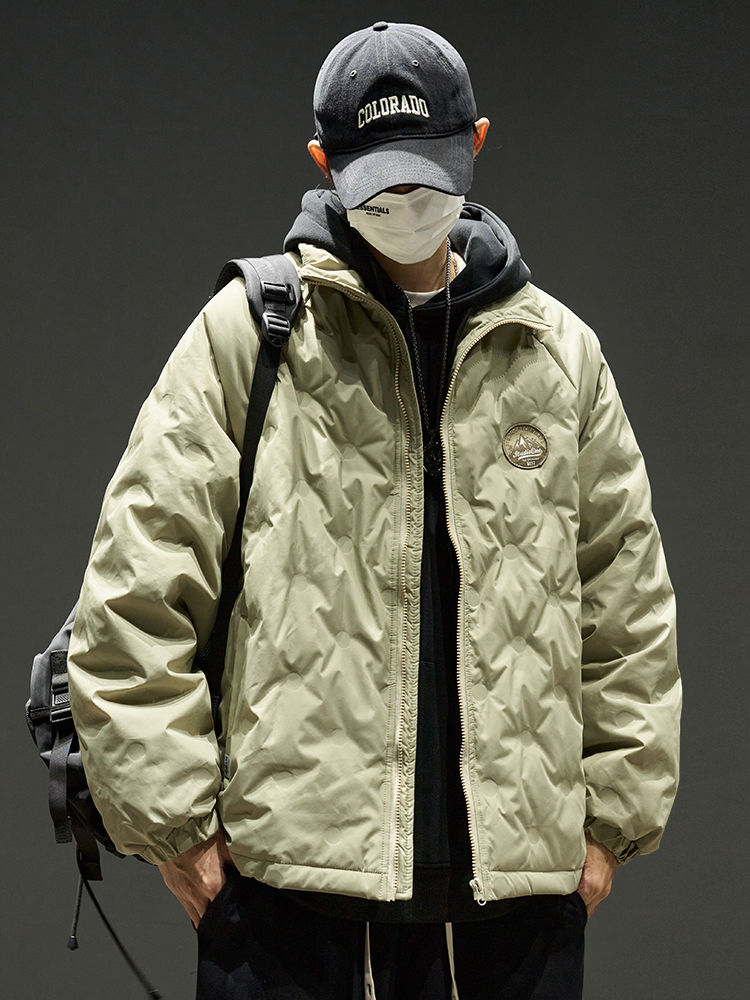 轻薄羽绒服男款冬季白鸭美式潮牌男装立领夹克男生冬天保暖短外套