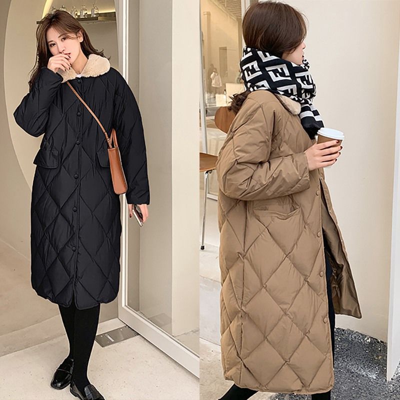 冬季加厚羽绒棉袄2023爆款年冬新款女韩版棉服反季棉衣女中长款