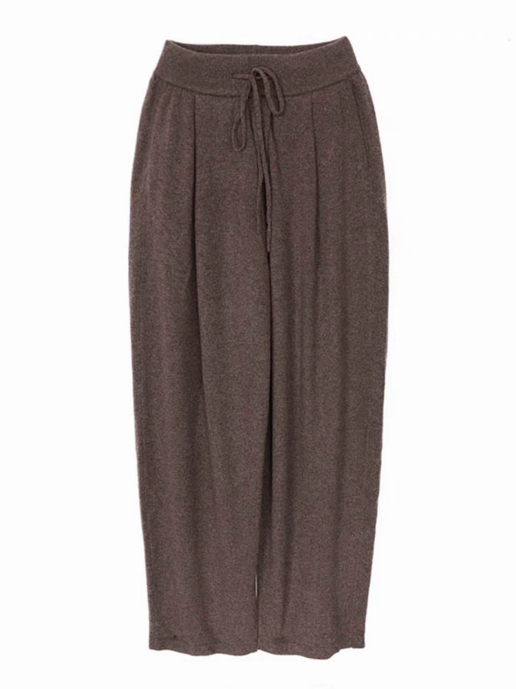 百分纯山羊绒哈伦休闲裤针织长裤