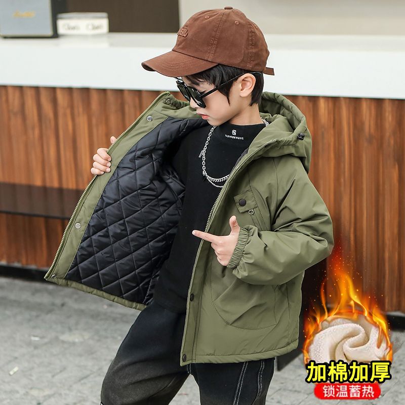 男童棉服冬季新款中大童棉袄加厚棉衣外套男孩儿童新中式