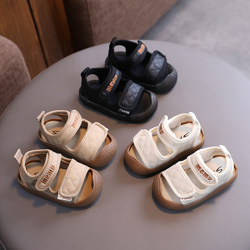 宝宝学步鞋男2024夏季新款包头沙滩鞋软底防滑沙滩鞋女童护趾凉鞋