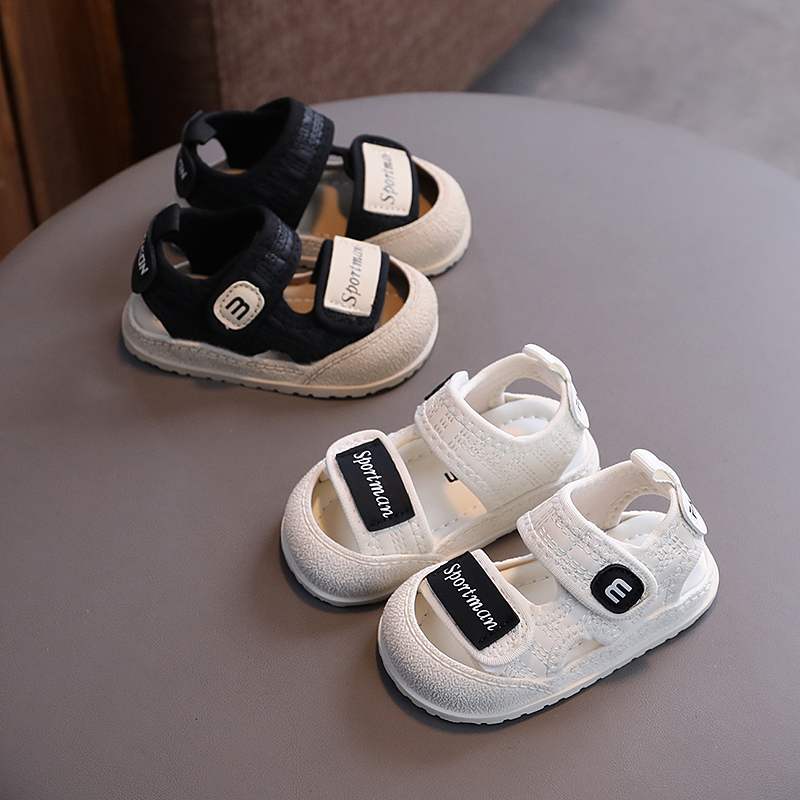 宝宝凉鞋2024新款夏季软底学步鞋男童宝宝防踢鞋子女童透气沙滩鞋