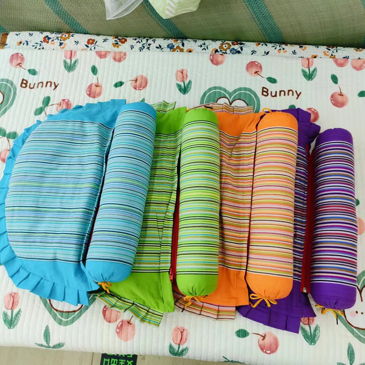 老粗布【托枕】<颜色随机>37X8cm<±3cm>荞麦枕头单人家用透气