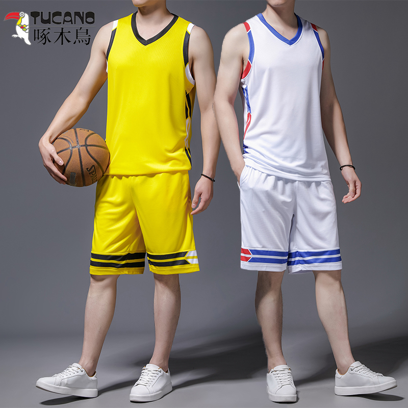 TUCANO/啄木鳥篮球服运动套装男夏季无袖背心短裤冰丝速干两件套