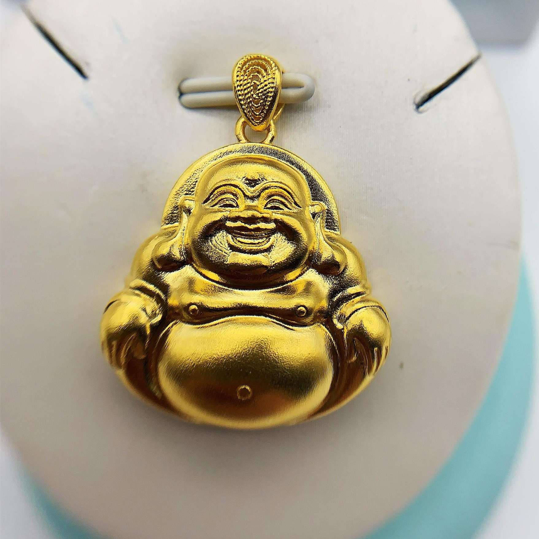 足金9999  古法大肚佛 弥勒佛 吊坠经典百搭精致