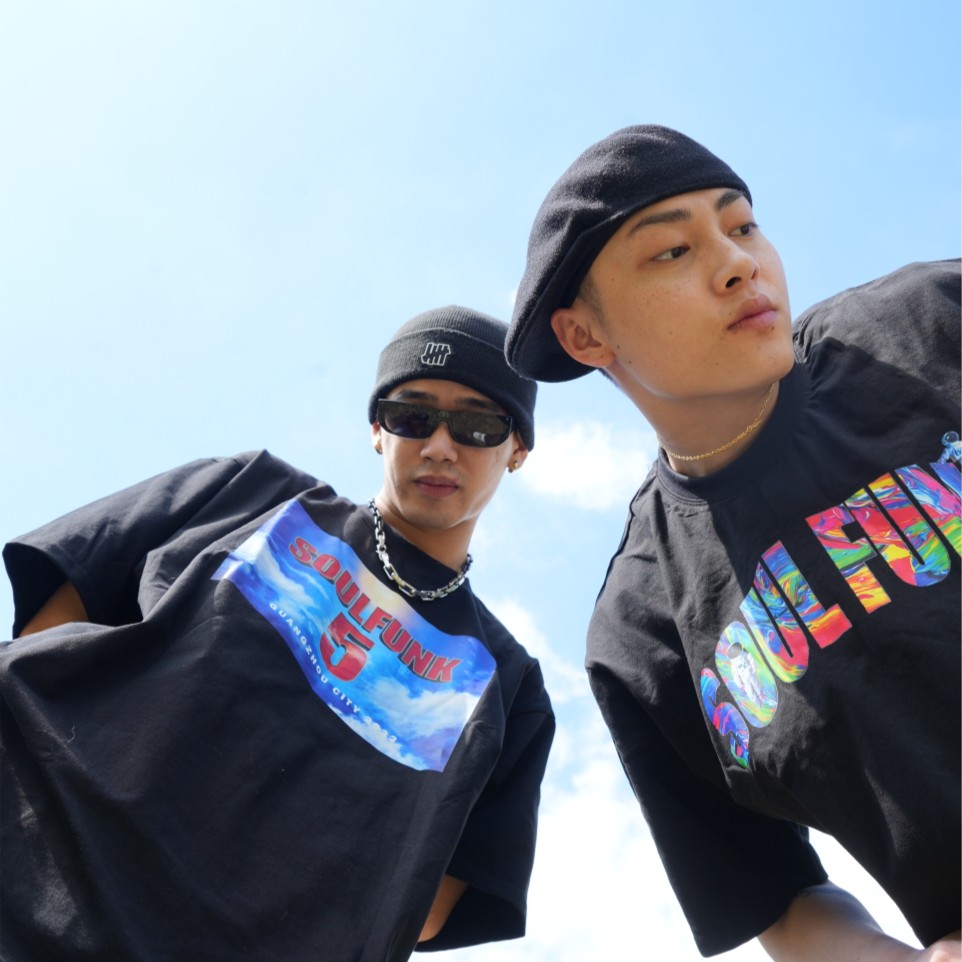 学会坚持xSOULFUNK联名款长/短袖小领口舒适显Pop宽松街头版型