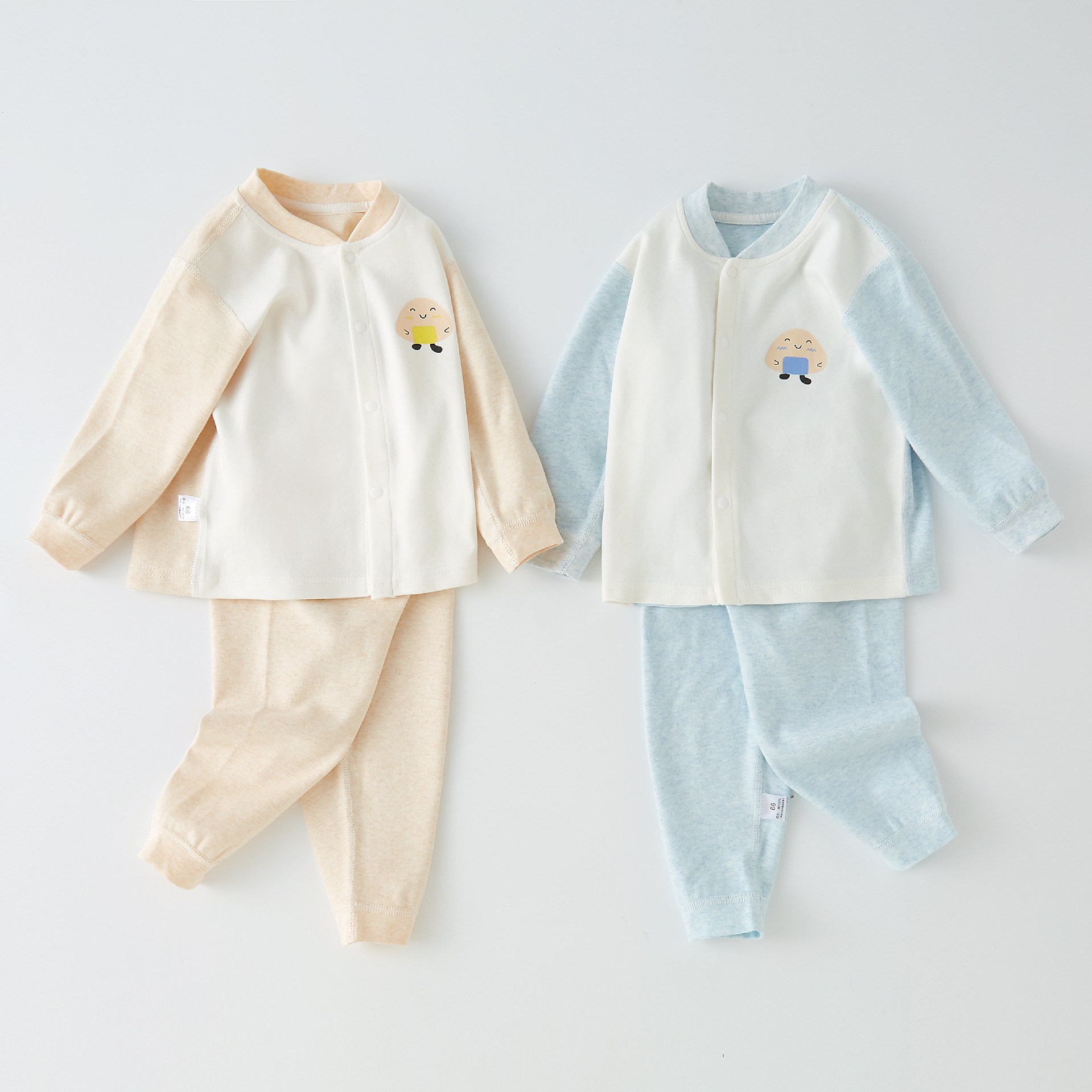 新生婴儿舒绒棉分体套装男女宝宝居家睡衣秋冬秋衣秋裤