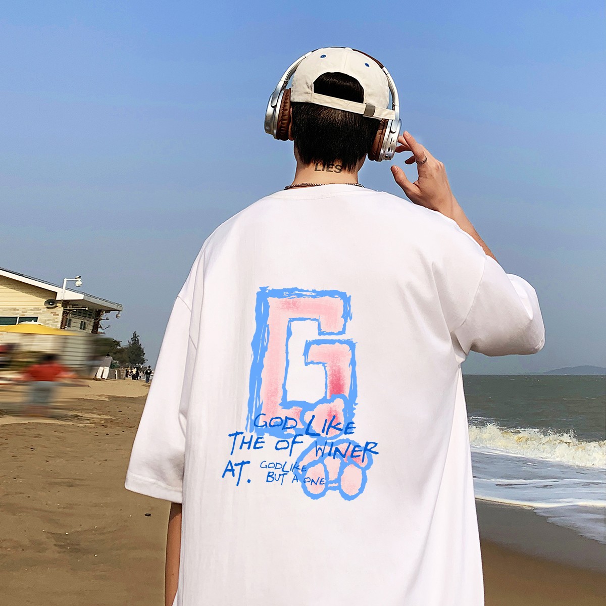 GODLIKE/古莱登夏季短袖T恤纯棉男女同款潮牌半袖纯棉宽松落肩t恤