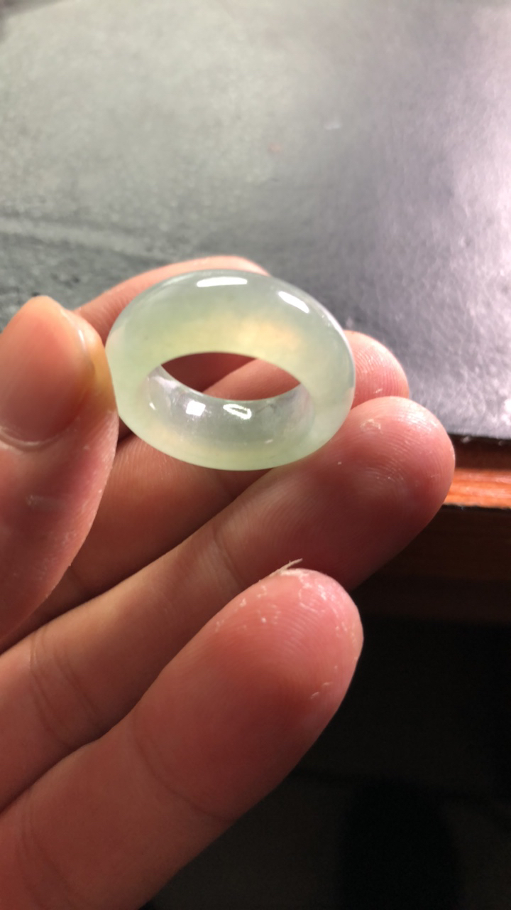 冰种葡萄色戒指宽版