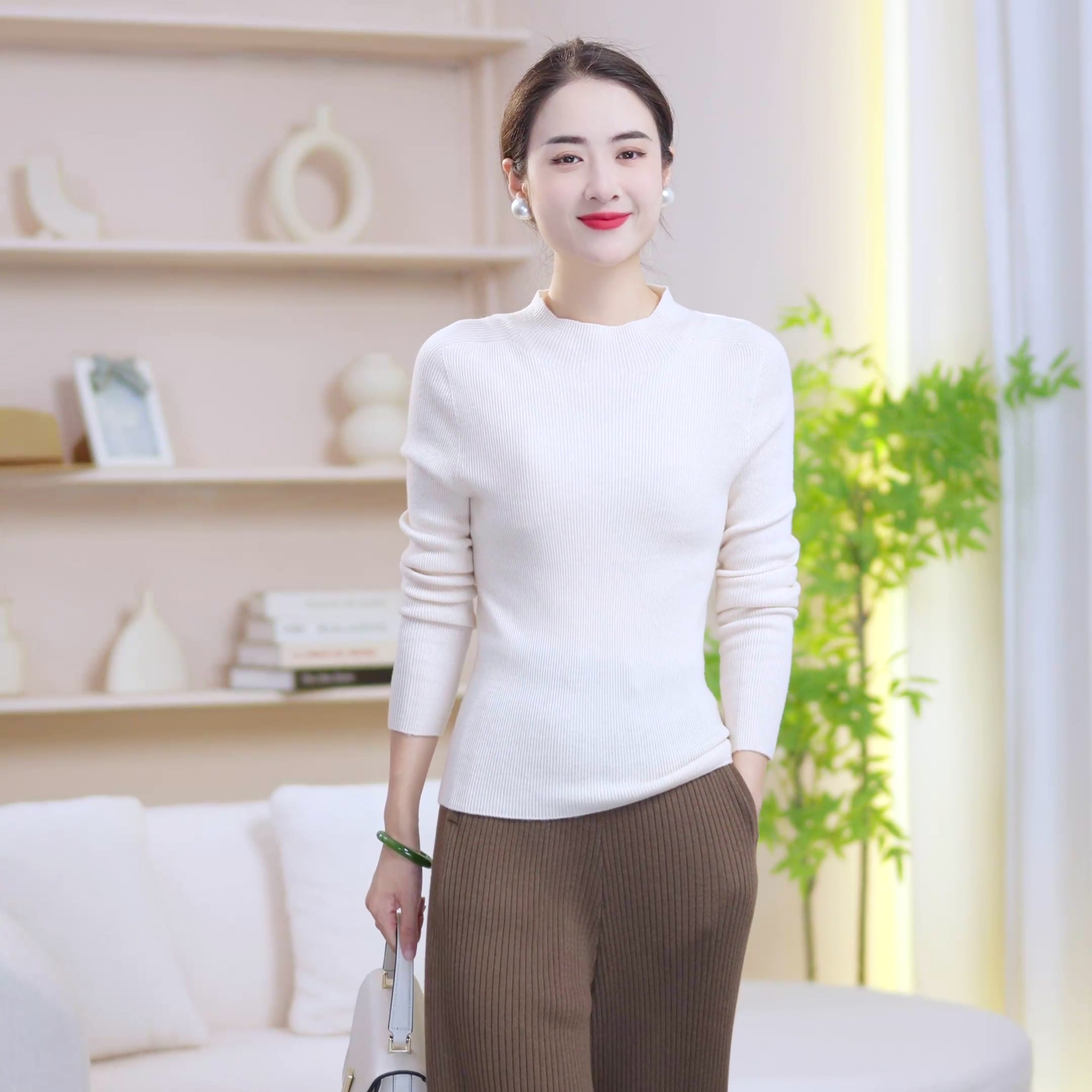 【清仓】新款秋冬打底衫毛衣女装套头显瘦