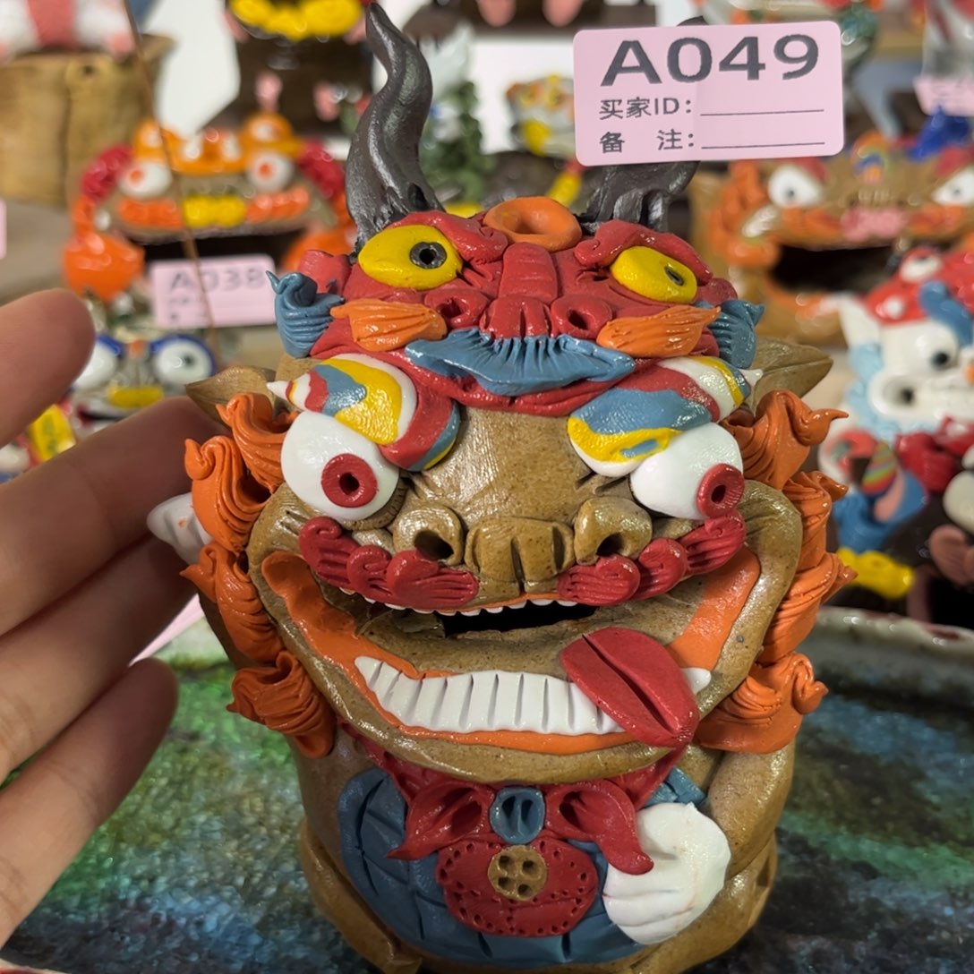 泥塑D***d纯手工茶宠摆件