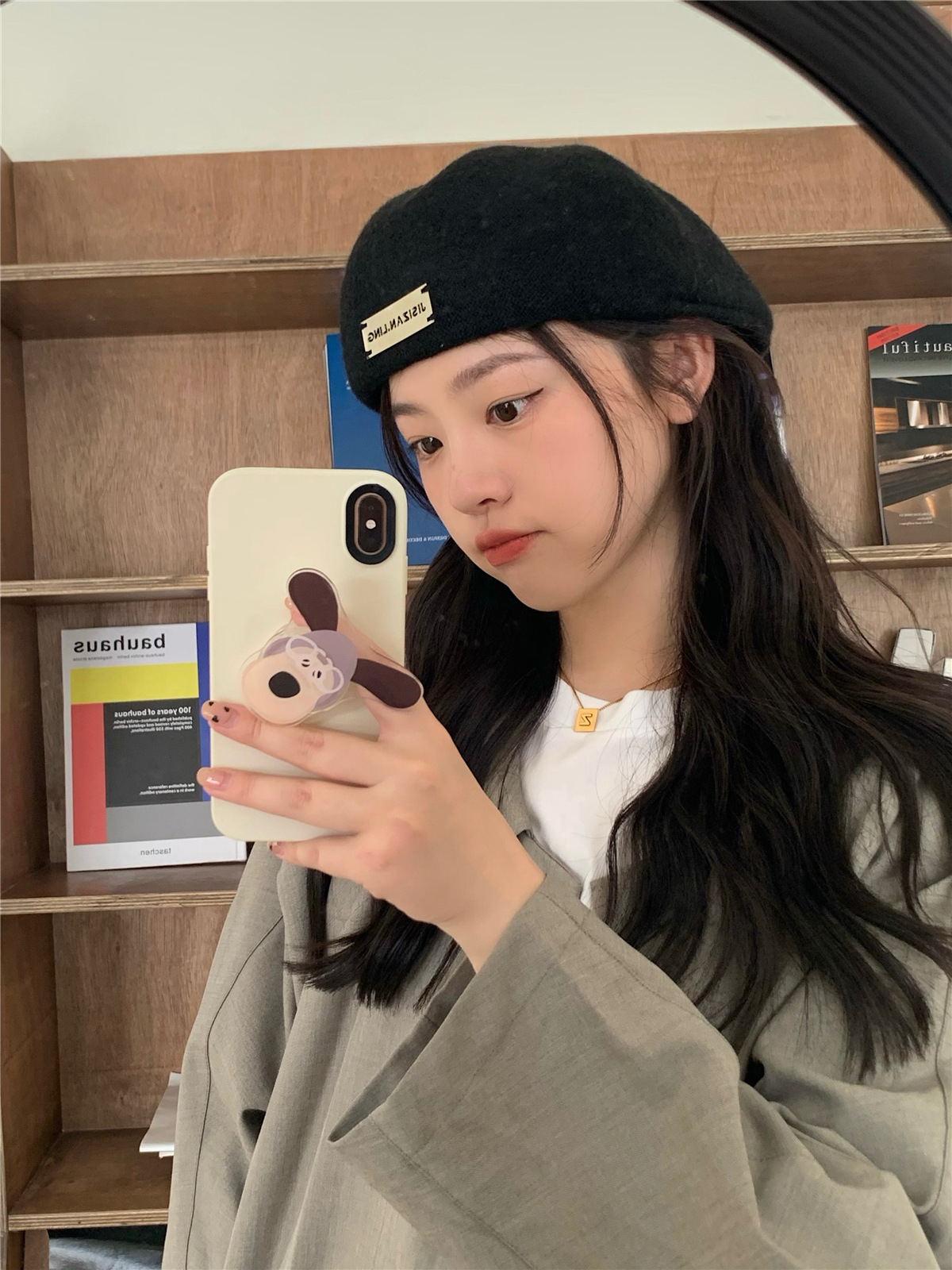 大头围贝雷帽子女秋冬百搭显脸小复古英伦画家帽韩版前进帽