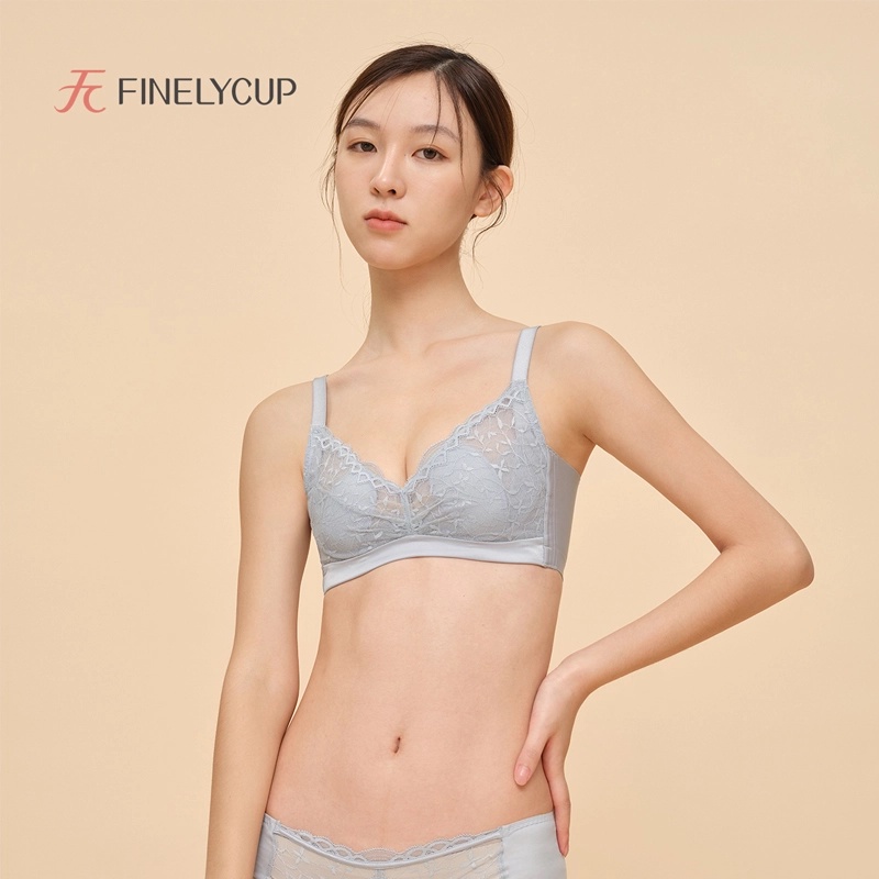 梵妳卡波内衣小胸女蕾丝文胸大胸显小调整型收副乳透气兔耳朵内衣