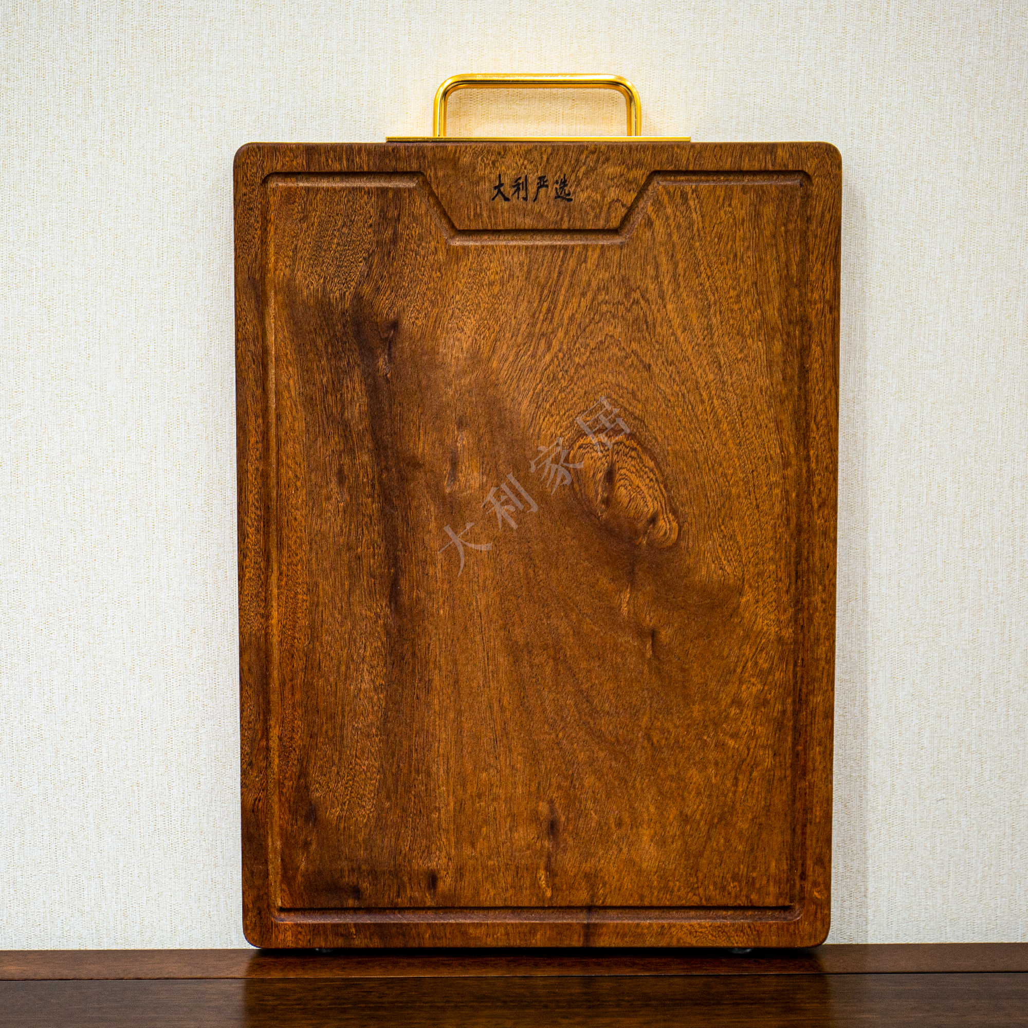 （大利家具）LZ实木菜板檀木家用长方形防滑中式加厚切菜板双面手工