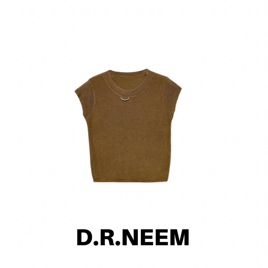 DRN 羊毛半圆扣打底衫