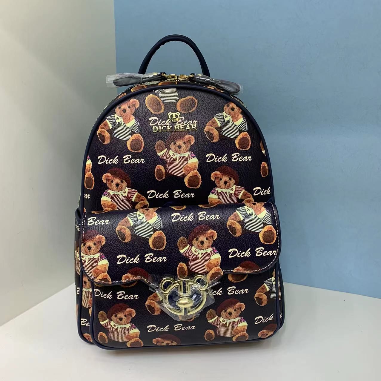 DICK BEAR/迪克熊8186新款熊头防盗扣大号双肩包