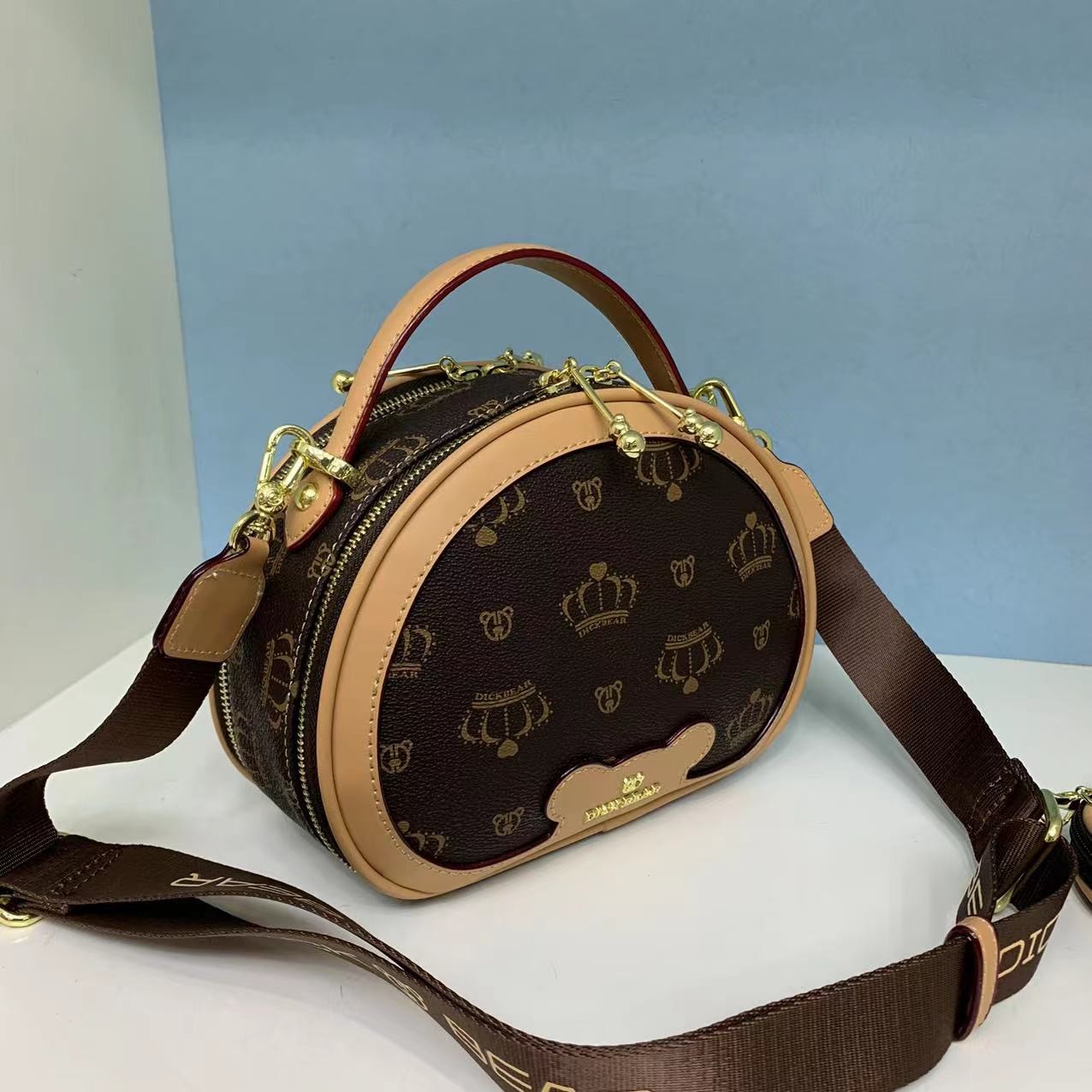 DICK BEAR/迪克熊9069新款时尚手提宽肩带子母包百搭苹果包