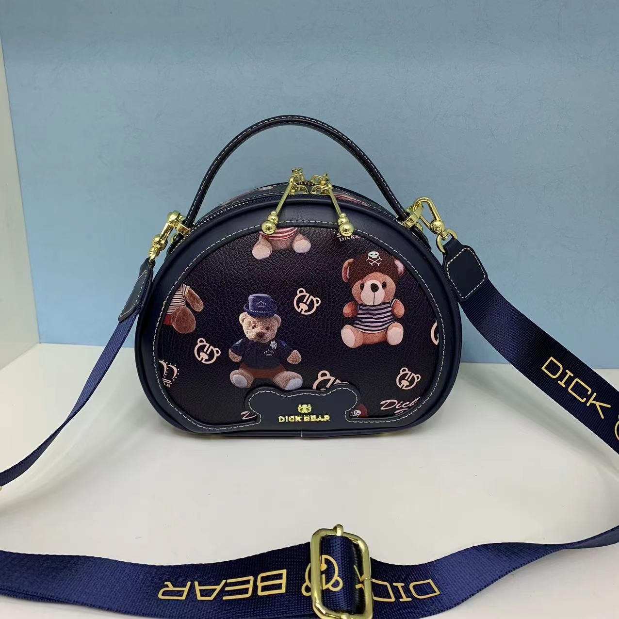 DICK BEAR/迪克熊9069新款时尚宽肩带手提斜挎子母包