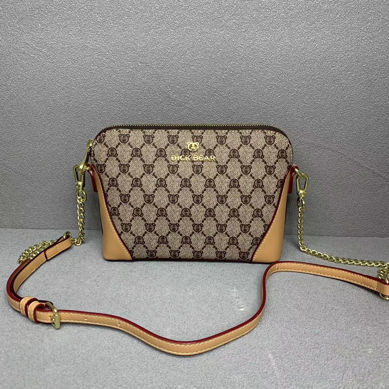 DICK BEAR/迪克熊9192新款时尚斜挎链条饺子包