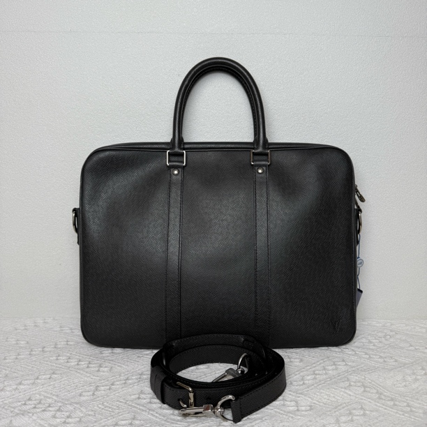 95新 LouisVuitton/路易威登 4127/男士商务黑色全皮手提公文包
