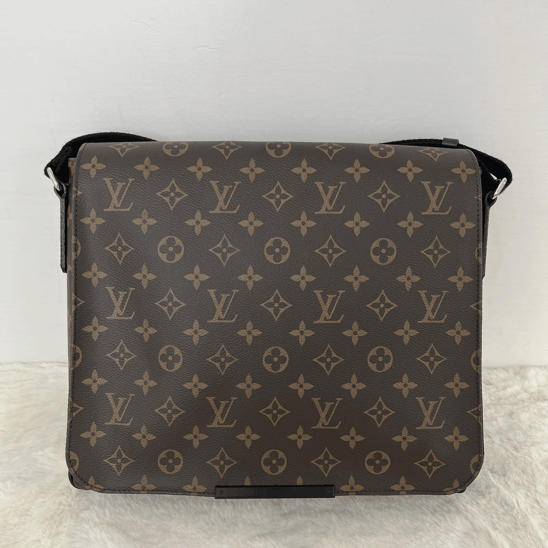 99新 LouisVuitton/路易威登 98新5850/5500时尚棕老花中号邮差包