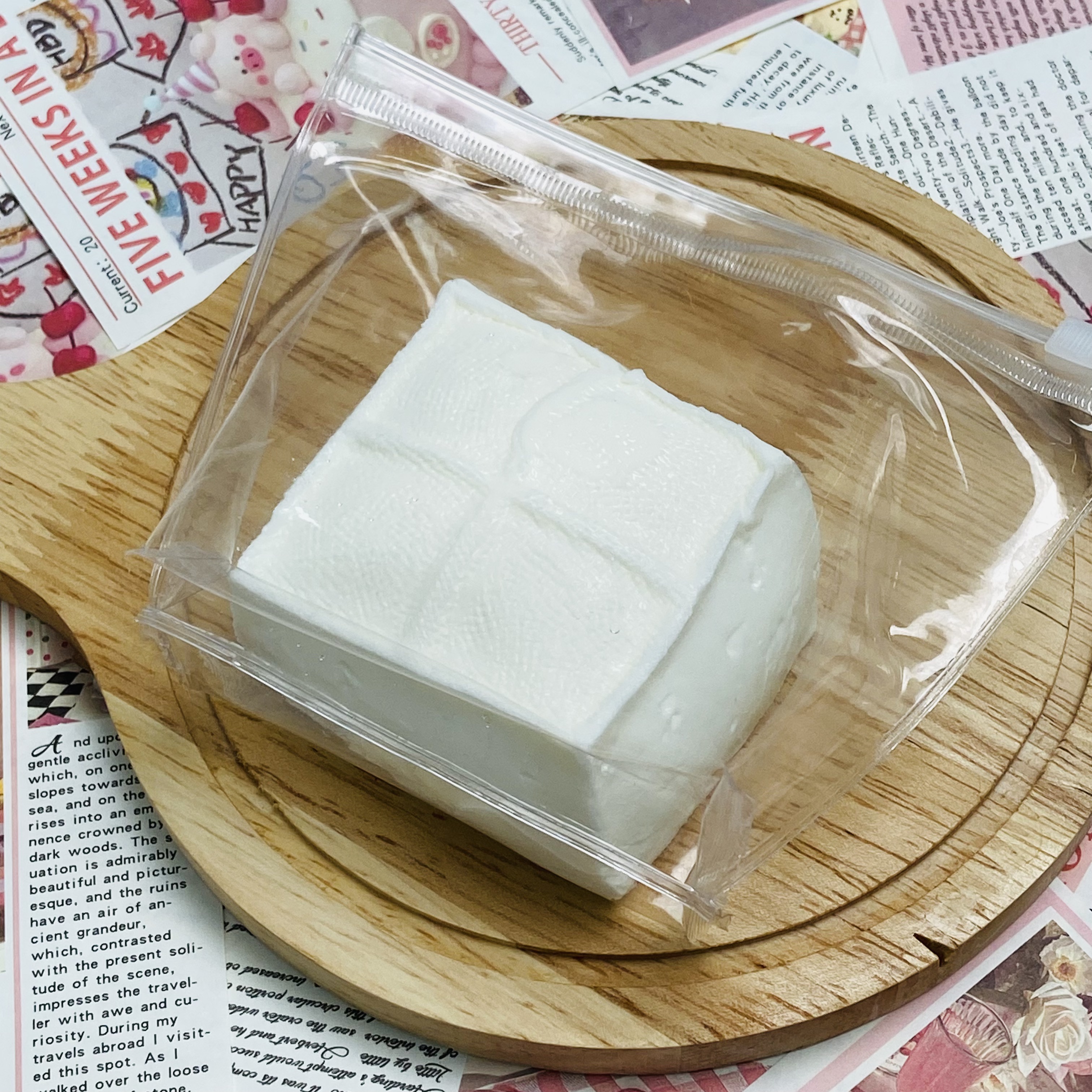 直播豆腐无售后链接手工捏捏乐食品硅胶不支持7天无理由默认瑕疵