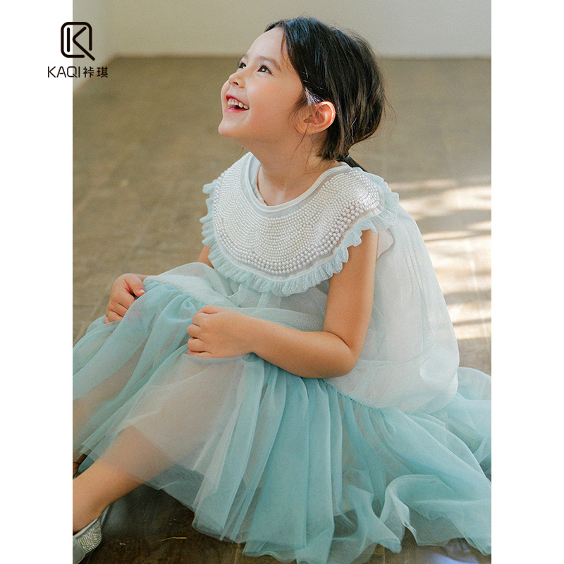 【裃琪童装】【月光】春夏季新款女童公主小仙女网纱背心连衣裙90269