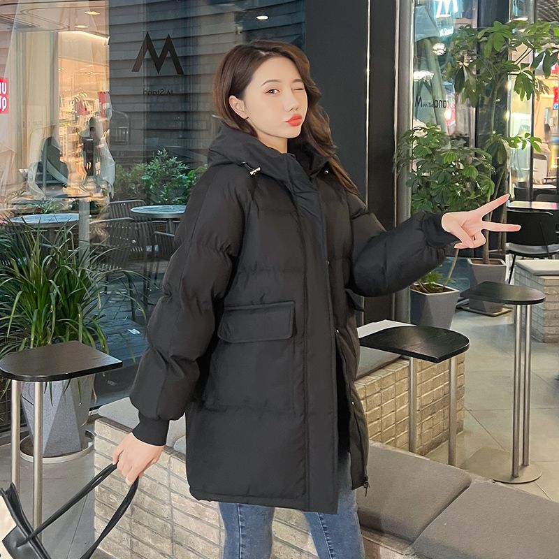 新款羽绒棉服面包服中长款羽绒棉服衣羽绒棉服女2023年潮冬季外套