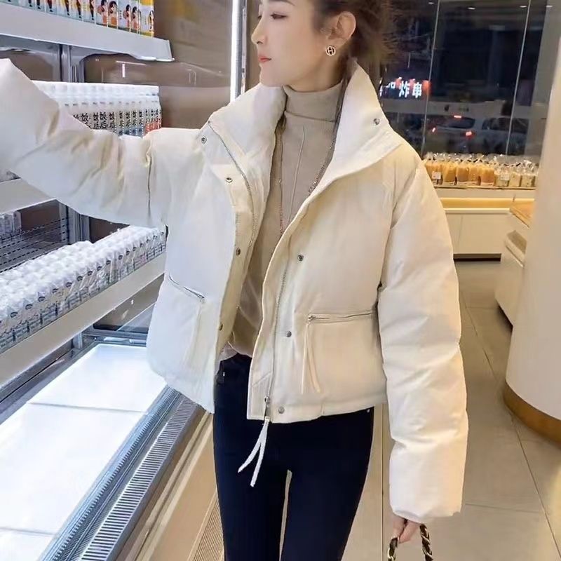 新款2023羽绒棉服年冬季轻薄羽绒棉服女短款宽松加厚面包服小
