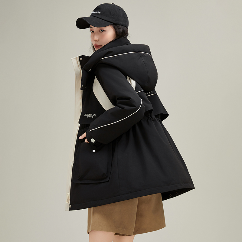 YAYA/鸭鸭鸭鸭2024年设计师新款百搭派克潮流时尚冲锋休闲羽绒服