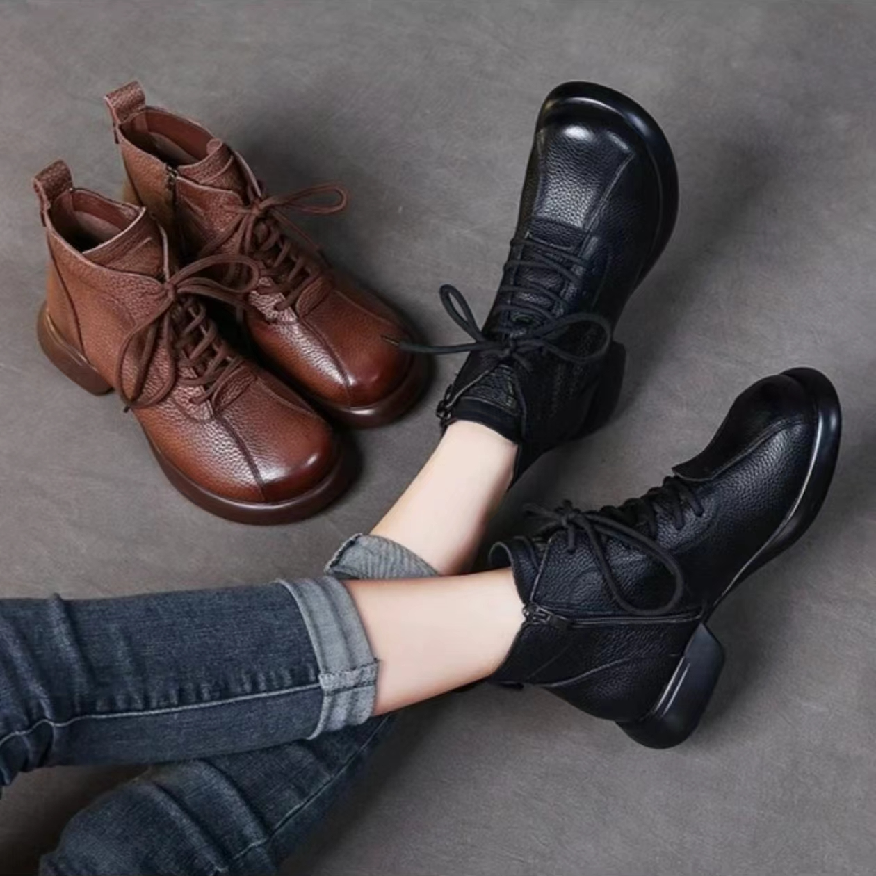 2025新款马丁靴软底厚底防滑保暖百搭棉靴