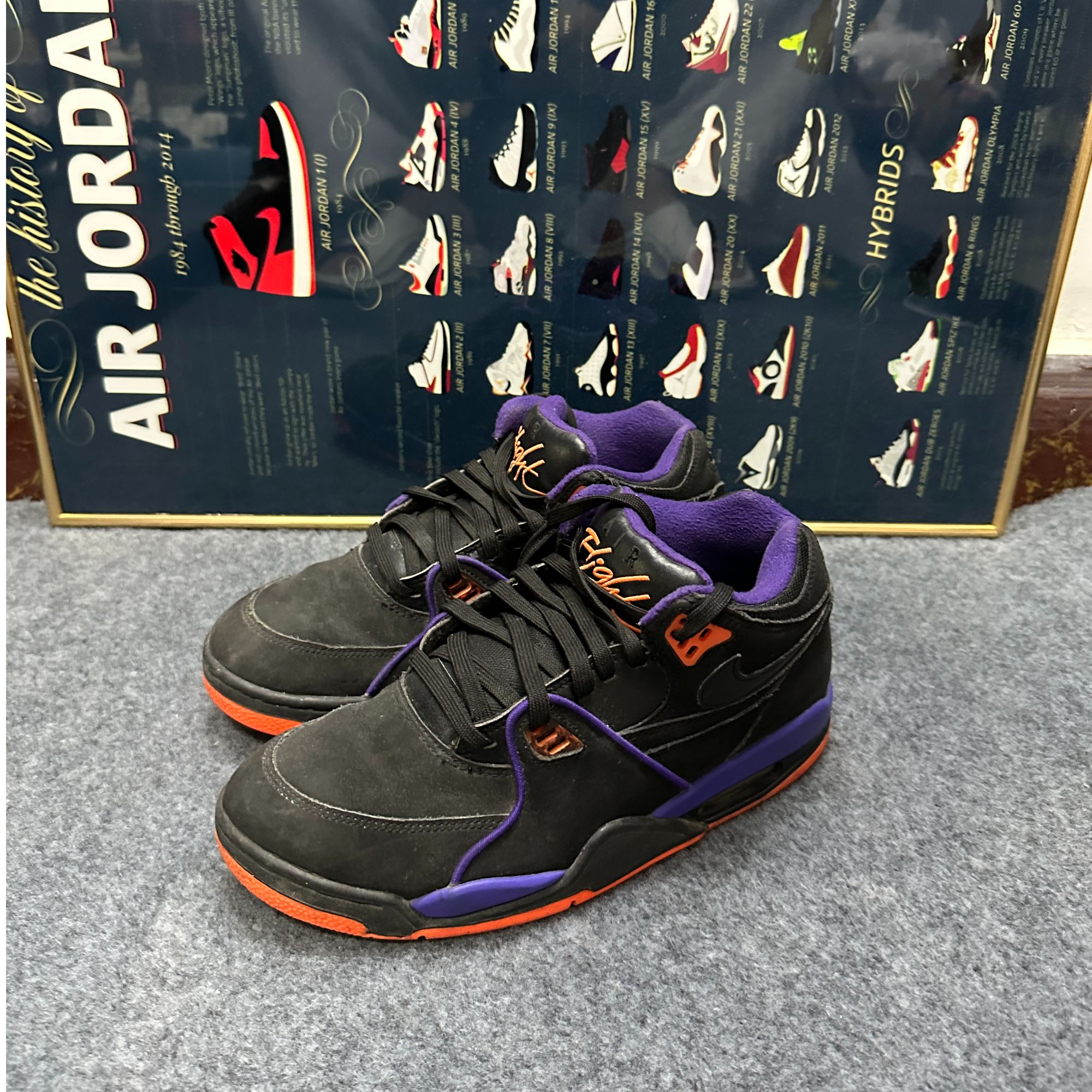 二手正品 41码  猛龙配色 Air Flight89  板鞋 公价1.1k