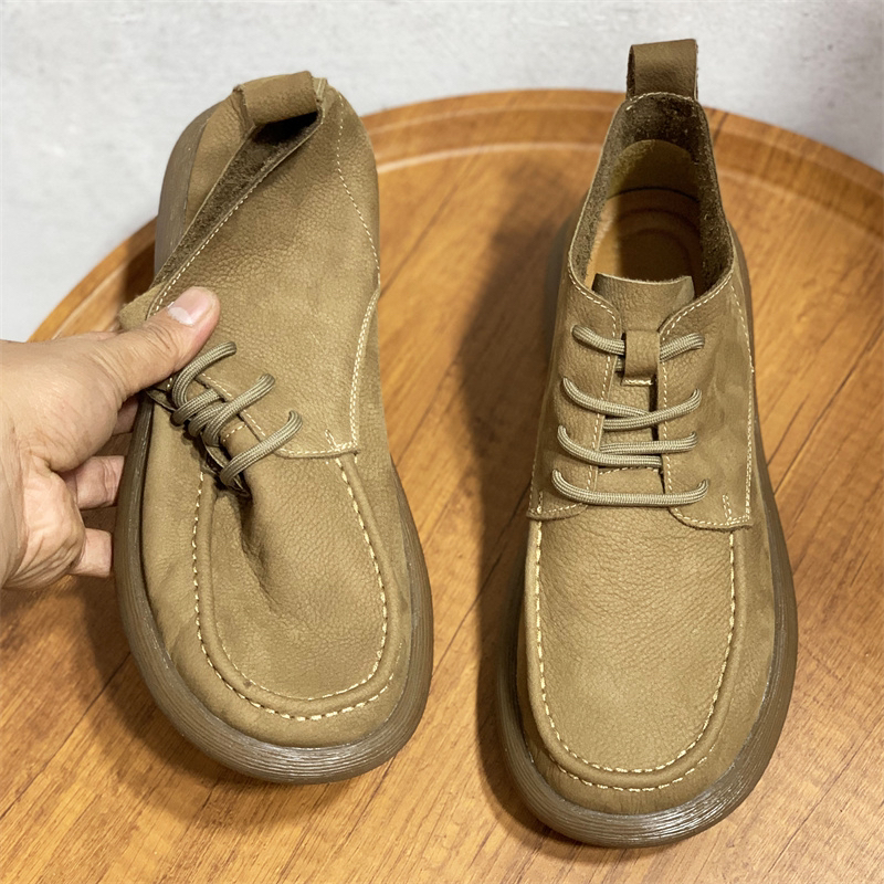 外贸软皮马丁靴宽头秋冬季2024新款男士头层牛皮时尚百搭靴子厚底