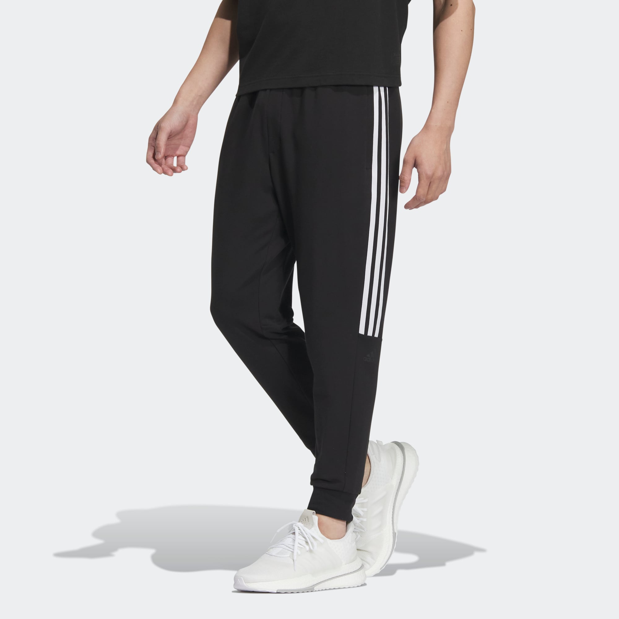 adidas阿迪裤子男款夏季运动休闲跑步针织小脚长裤IA8182